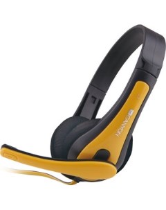 Гарнитура CNS CHSC1BY гарнитура цвет черный желтый внешний микрофон штекер 1 3 5 мм комбинированный  Canyon