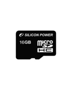 Карта памяти 16GB SP016GBSTH010V10 SP MicroSDHC class 10 SD adapter Silicon power