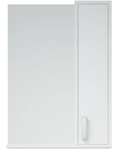 Зеркальный шкаф 50x70 см белый глянец белый матовый R Колор SD 00000683 Corozo