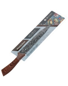 Нож кухонный Wood Stone универсальный нержавеющая сталь 20 см рукоятка пластик YW A233 SL Daniks