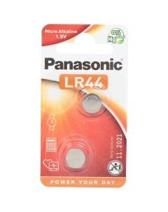 Батарейка LR44 357A G13 алкалиновая 1 5 В блистер 2 шт 7478 Panasonic