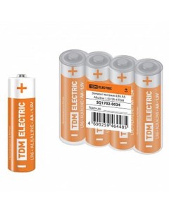 Батарейка АА LR06 LR6 Alkaline алкалиновая 1 5 В блистер 4 шт SQ1702 0034 Tdm еlectric