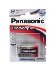 Батарейка 9V 6LR61 6F22 Alkaline Everyday Power алкалиновая 9 В блистер Panasonic