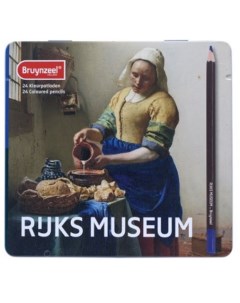 Набор карандашей цветных Rijks Museum Вермеер Молочница 24 цв в металлической кор Bruynzeel