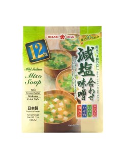 Мисо суп ассорти с пониженным содержанием соли 12 порций 198 6 г Hikari miso