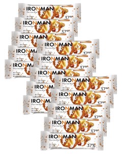 Протеиновые батончики 37 Protein bar без сахара арахис карамель 15 шт по 50 г Ironman