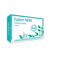 Астигматические линзы Fusion New Toric 6 линз SPH 5 00 Cyl 1 75 Axis 10 Okvision