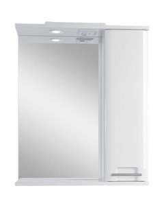 Зеркальный шкаф Уника 60х75 с подсветкой белый 370 1 2 4 1 Sanstar