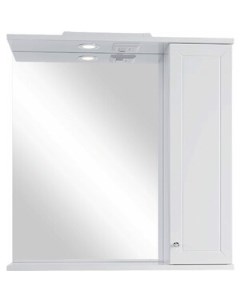Зеркальный шкаф Бриз 70х75 с подсветкой белый 14 1 2 4 1 Sanstar