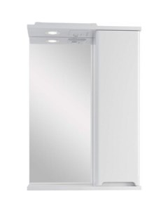 Зеркальный шкаф Адель 50х75 с подсветкой белый 406 1 2 4 1 Sanstar