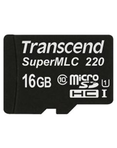 Промышленная карта памяти MicroSDHC 16Gb TS16GUSD220I microSDHC Class 10 U1 UHS I SuperMLC Transcend