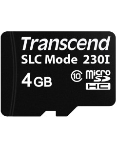Промышленная карта памяти SDHC 4GB 230I Class 10 3D NAND TLC Transcend