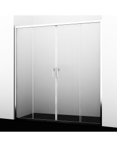 Душевая дверь Lippe 45S08 1500х1900 прозрачное стекло профиль серебро Wasserkraft