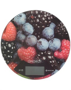 Весы кухонные электронные стекло пластик EN 403 Ягоды платформа точность 1 г до 5 кг круглые 11645 Energy