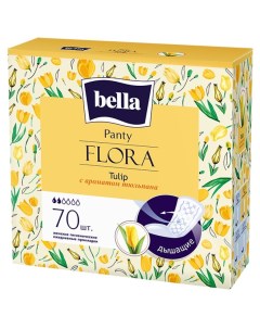 Прокладки женские Panty Flora Tulip ежедневные 70 шт с ароматом тюльпана BE 021 RZ70 006 Bella