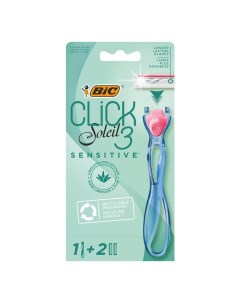 Станок для бритья Click Sensitive для женщин 3 лезвия 2 сменные кассеты 921402 Bic
