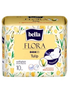 Прокладки женские Flora Tulip 10 шт с ароматом тюльпана BE 012 RW10 097 Bella