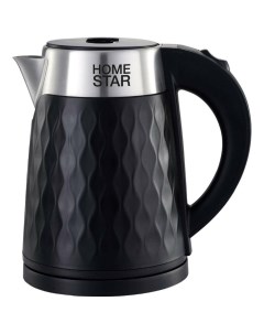Чайник электрический HS 1021 черный 1 7 л 1500 Вт скрытый нагревательный элемент нержавеющая сталь Homestar