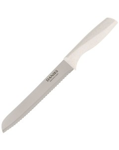 Нож кухонный Латте для хлеба нержавеющая сталь 20 см рукоятка пластик YW A383 BR Daniks