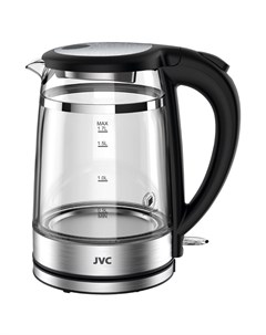 Чайник электрический JK KE1815 черный 1 7 л 2200 Вт скрытый нагревательный элемент стекло Jvc