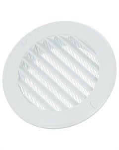 Решетка вентиляционная АВS пластик установочный диаметр 100 мм с сеткой круглая с фланцем d100 белая Event