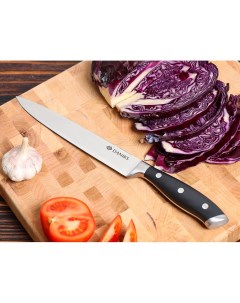 Нож кухонный Black разделочный нержавеющая сталь 20 см рукоятка пластик 161520 3 Daniks