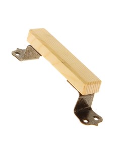 Ручка скоба мебельная РСД 100 с деревянной накладкой 140х27х22 мм металл Секрет-киров