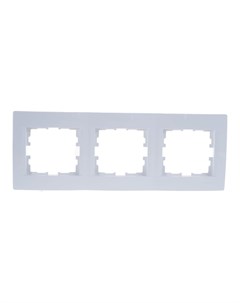 Рамка трехпостовая горизонтальная пластик белая без вставки Karina 707 0200 148 Lezard