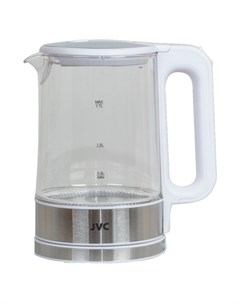 Чайник электрический JK KE1520 белый 1 7 л 2200 Вт скрытый нагревательный элемент стекло нержавеющая Jvc