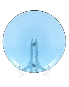 Тарелка обеденная стекло 25 см круглая Идиллия Лондон Топаз 2 Q1313 синяя Luminarc
