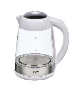 Чайник электрический JK KE1705 белый 1 7 л 2200 Вт скрытый нагревательный элемент стекло нержавеющая Jvc