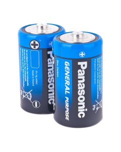Батарейка C R14 Zinc carbon General Purpose солевая 1 5 В спайка 2 шт Panasonic