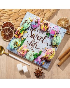 Подставка под горячее керамика квадрат 16 см Sweet life Daniks