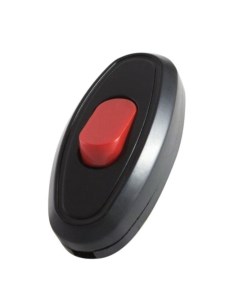 Выключатель на шнур одноклавишный 6 А с красной кнопкой 250 В черный SQ1806 0222 Tdm еlectric