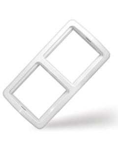 Рамка двухпостовая горизонтальная белая Валери ВР002Г Universal