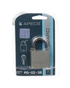 Замок навесной PD 02 38 17560 цилиндровый 3 ключа Аpecs