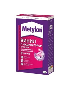 Клей для виниловых обоев с индикатором 300 г 9 рулонов коробка 586527 Metylan