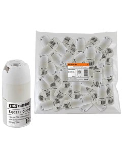 Патрон E14 подвесной пластик термостойкий белый SQ0335 0009 Tdm еlectric