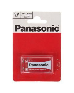 Батарейка 9V 6LR61 6F22 Zinc carbon солевая 9 В блистер Panasonic