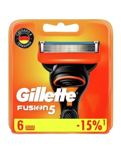 Сменные кассеты для бритв Fusion для мужчин 6 шт GIL 81658791 Gillette