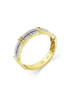 Кольцо с 30 бриллиантами из жёлтого золота Мастер бриллиант