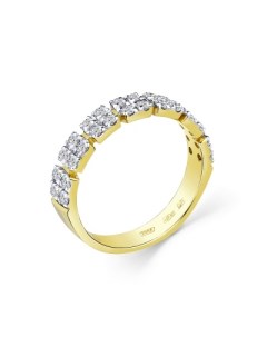 Кольцо с 28 бриллиантами из жёлтого золота Мастер бриллиант