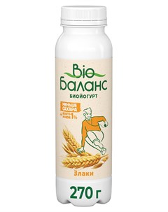 Биойогурт питьевой Bio Баланс злаки 1 БЗМЖ 270г Bio баланс