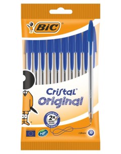 Ручка шариковая Cristal Original синяя 10 шт Bic