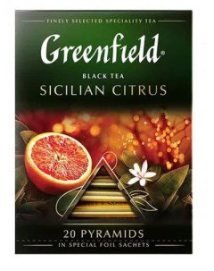 Чай черный Sicilian Citrus 20 шт Greenfield