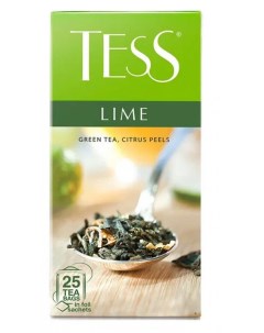 Чай зеленый Лайм с добавками в пакетиках 25 шт Tess