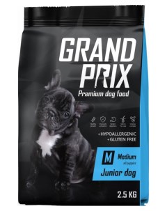 Сухой корм для щенков собак средних пород Medium Junior 2 5 кг Grand prix