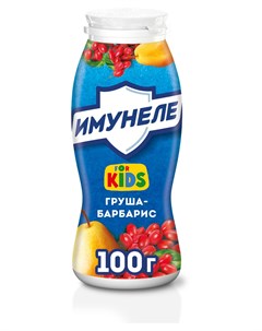 Напиток кисломолочный Имунеле for Kids груша барбарис 1 5 БЗМЖ 100 г