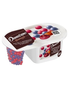 Йогурт Фантазия хрустящие злаковые шарики в белой шоколадной глазури со вкусом вишни и финика 6 9 БЗ Даниссимо