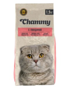 Сухой Сухой корм для кошек с говядиной 1 9 кг Chammy